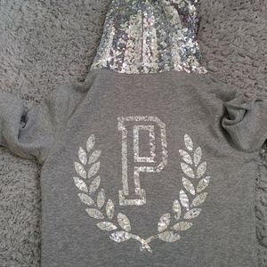 NWT Pnk VS Sequin Bling Zip Hoodie